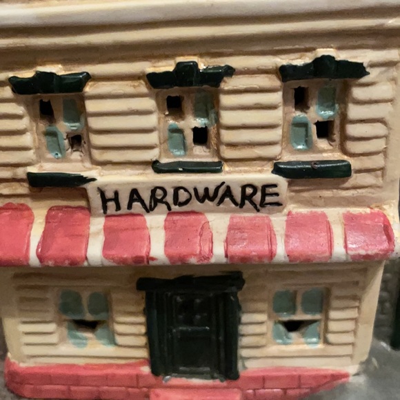 Christmas Village Ceramic Hardware Store, lighted option - Picture 8 of 12